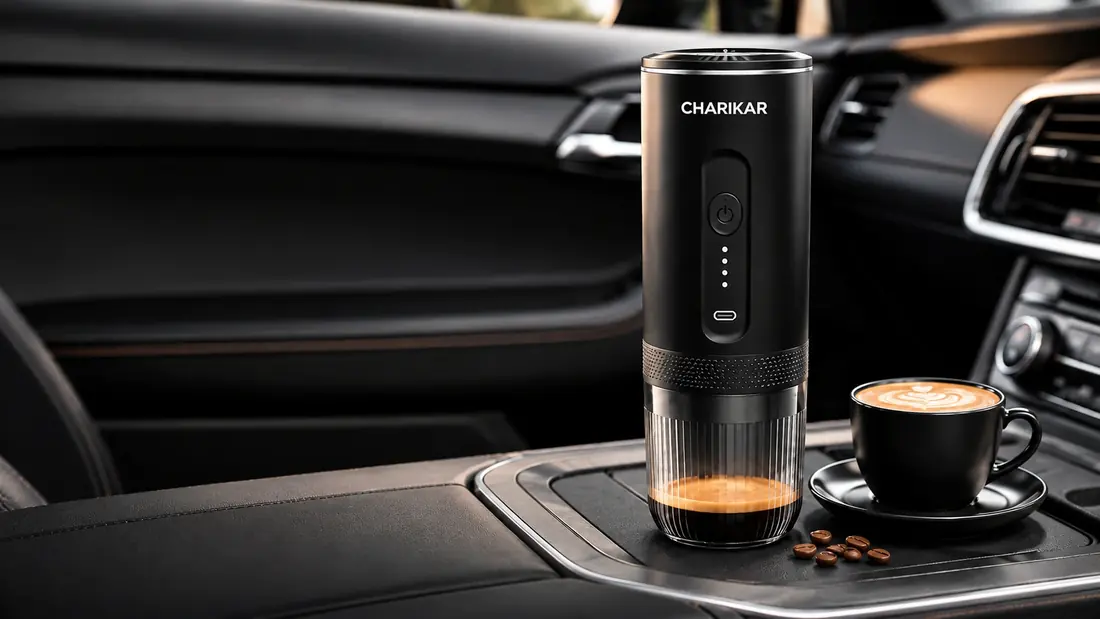 Espresso maker in a car